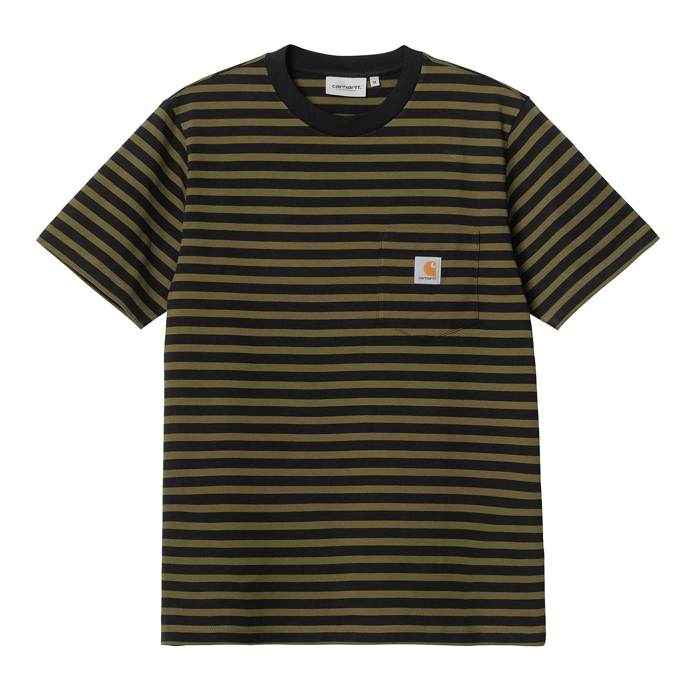 Carhartt WIP Seidler Stripe Pocket Tee - Highland/Black