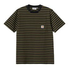 Load image into Gallery viewer, Carhartt WIP Seidler Stripe Pocket Tee - Highland/Black