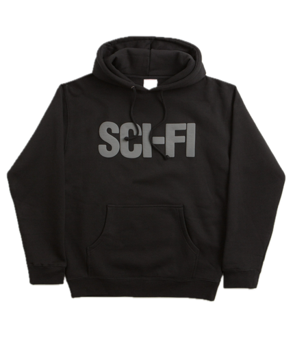 Sci-Fi Fantasy Big Logo Hood - Black