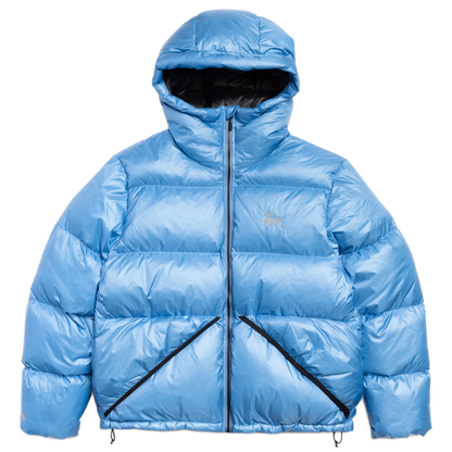 Stussy Micro Ripstop Hooded Down Puffer - Sky Blue