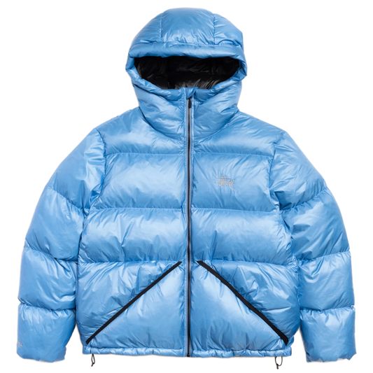 Stussy Micro Ripstop Hooded Down Puffer - Sky Blue