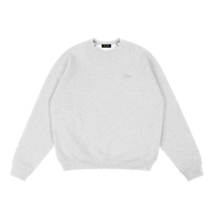 Dime Cursive Small Logo Crewneck - Ash
