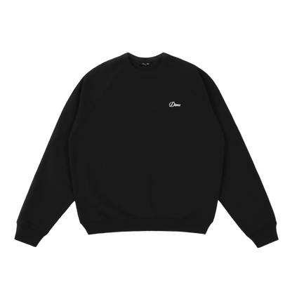 Dime Cursive Small Logo Crewneck - Black