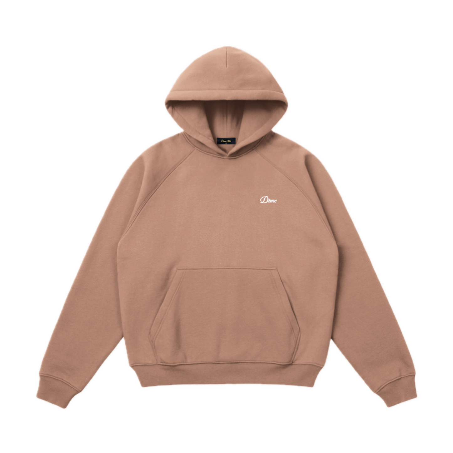 Dime Cursive Small Logo Hoodie - Sepia