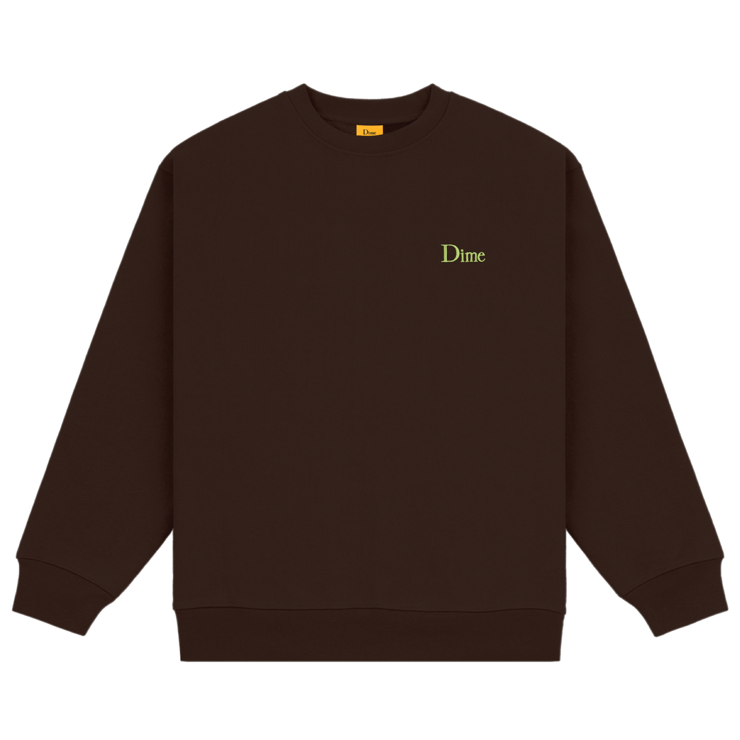 Dime Classic Small Logo Crewneck - Deep Brown