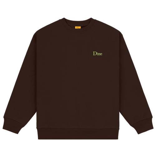 Dime Classic Small Logo Crewneck - Deep Brown