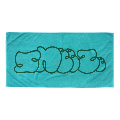 Sneeze Logo Beach Towel - Aqua/Forest