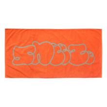 Load image into Gallery viewer, Sneeze Logo Beach Towel - Orange/Sage