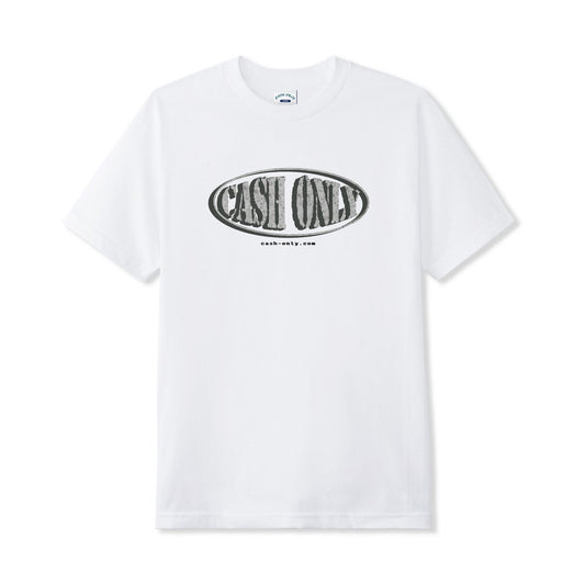 Cash Only Solid Tee - White