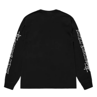 Stussy Superior Quality Pigment Dyed Longsleeve Tee - Black