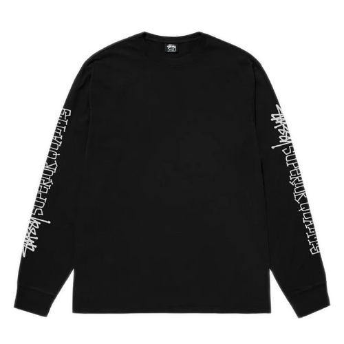 Stussy Superior Quality Pigment Dyed Longsleeve Tee - Black