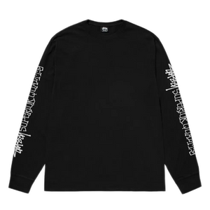 Stussy Superior Quality Pigment Dyed Longsleeve Tee - Black