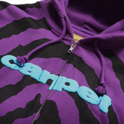 Carpet Company Spiral Zip Up Hoodie - Purple