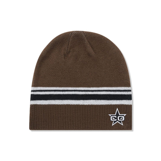 Cash Only Star Skully Beanie - Brown