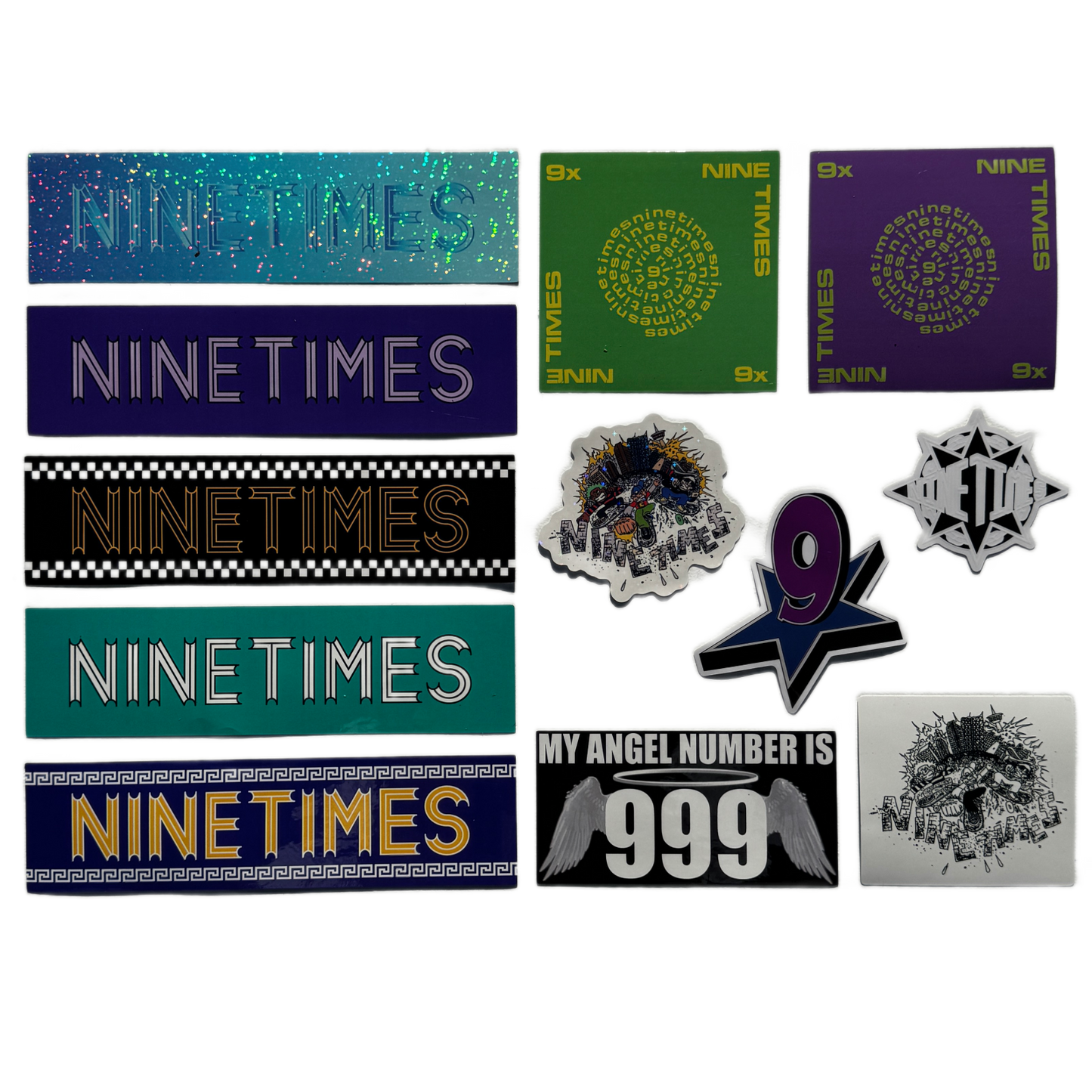 Ninetimes Stickers - Assorted 5 Pack