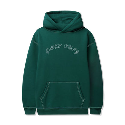 Cash Only Stitch Logo Pullover Hood - Forest