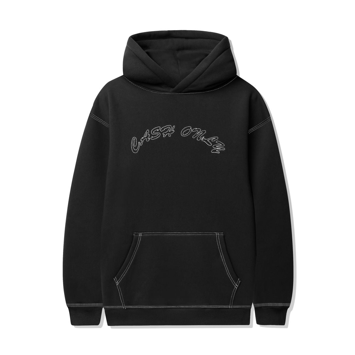 Cash Only Stitch Logo Hoodie - Black