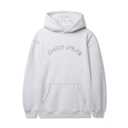 Cash Only Stitch Logo Pullover Hood - Ash