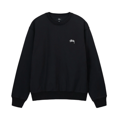 Stussy Stock Logo Crewneck - Washed Black