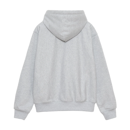 Stussy Stock Logo Zip Hoodie - Grey Heather