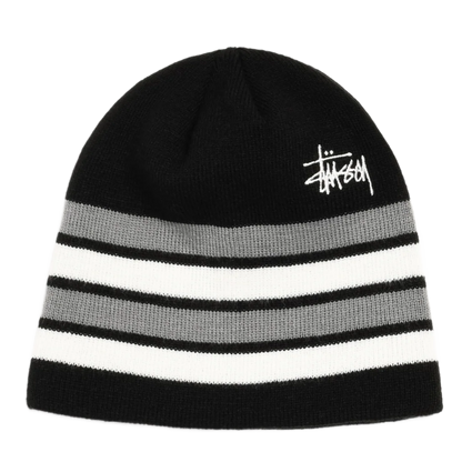 Stussy Basic Striped Skullcap - Black