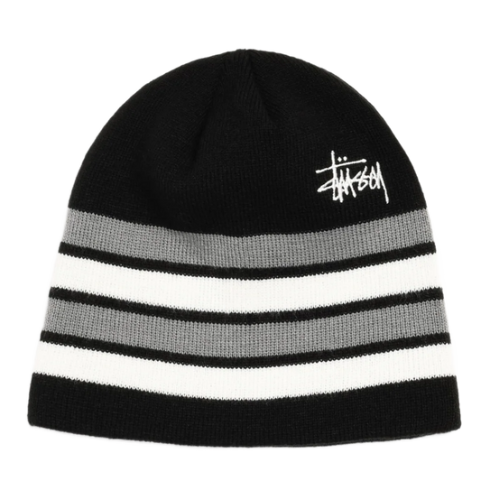 Stussy Basic Striped Skullcap - Black