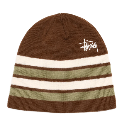 Stussy Basic Striped Skullcap - Brown