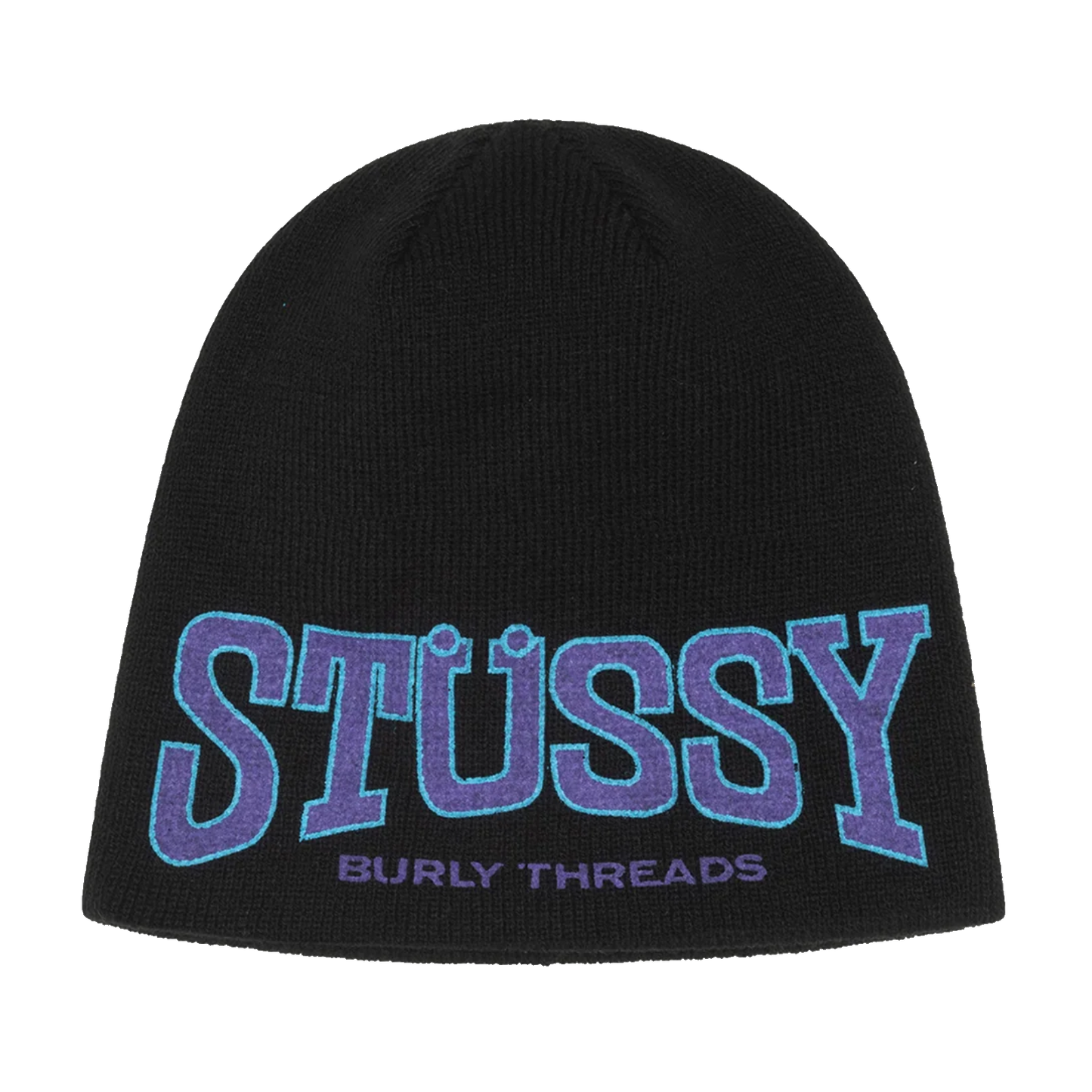 Stussy Burly Threads Skullcap Beanie - Black