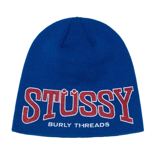 Stussy Burly Threads Skullcap Beanie - Blue