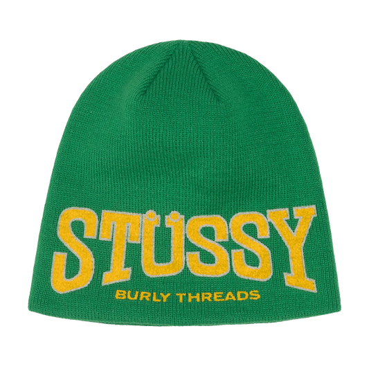 Stussy Burly Threads Skullcap Beanie - Green