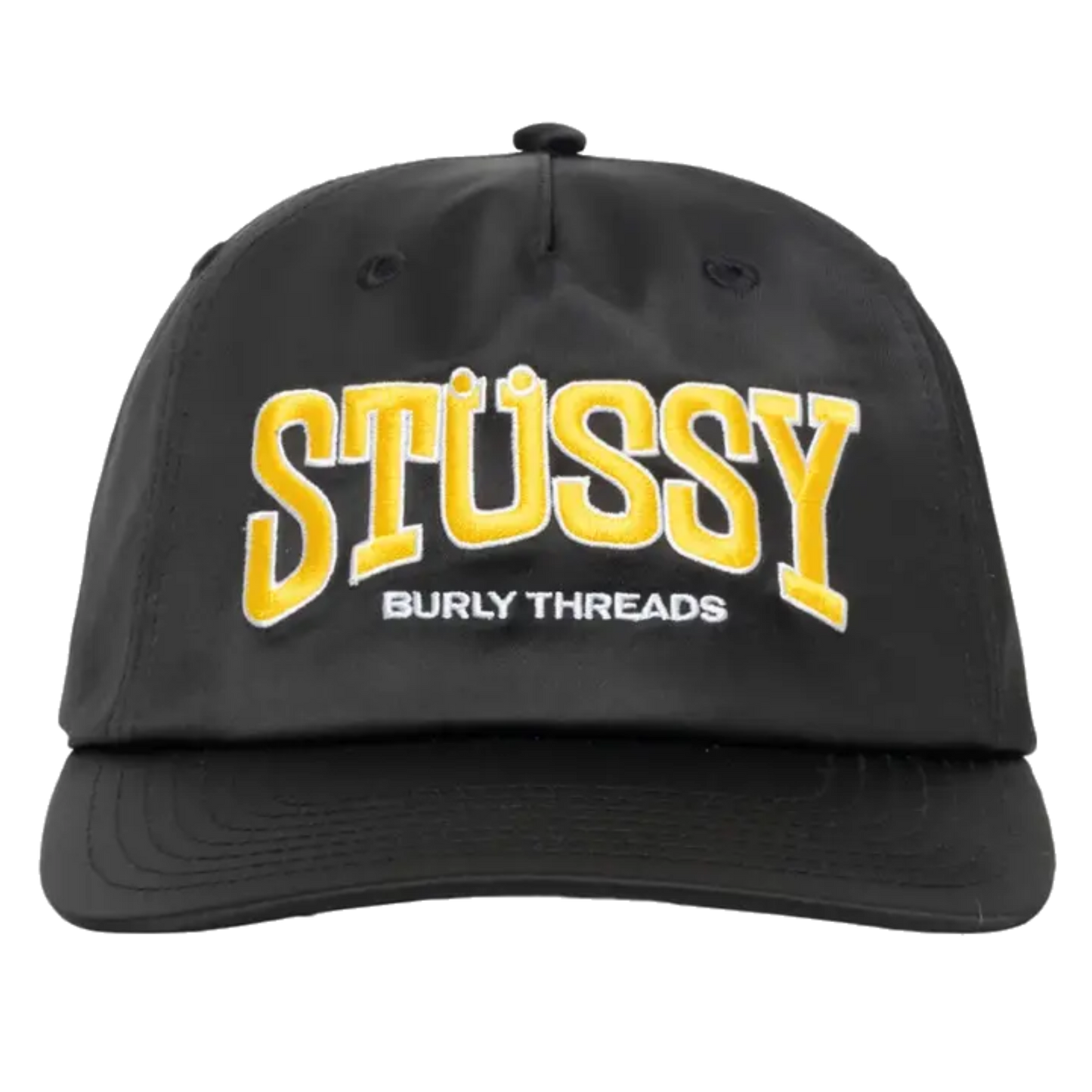 Stussy Mid-Depth Burly Threads Snapback - Black