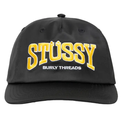 Stussy Mid-Depth Burly Threads Snapback - Black