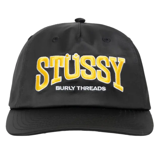 Stussy Mid-Depth Burly Threads Snapback - Black