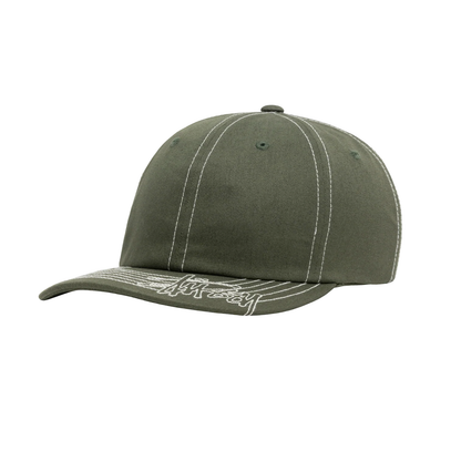 Stussy Basic Visor Stitch Low Pro Cap - Olive