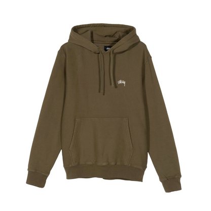 Stussy Stock Logo Hoodie - Olive