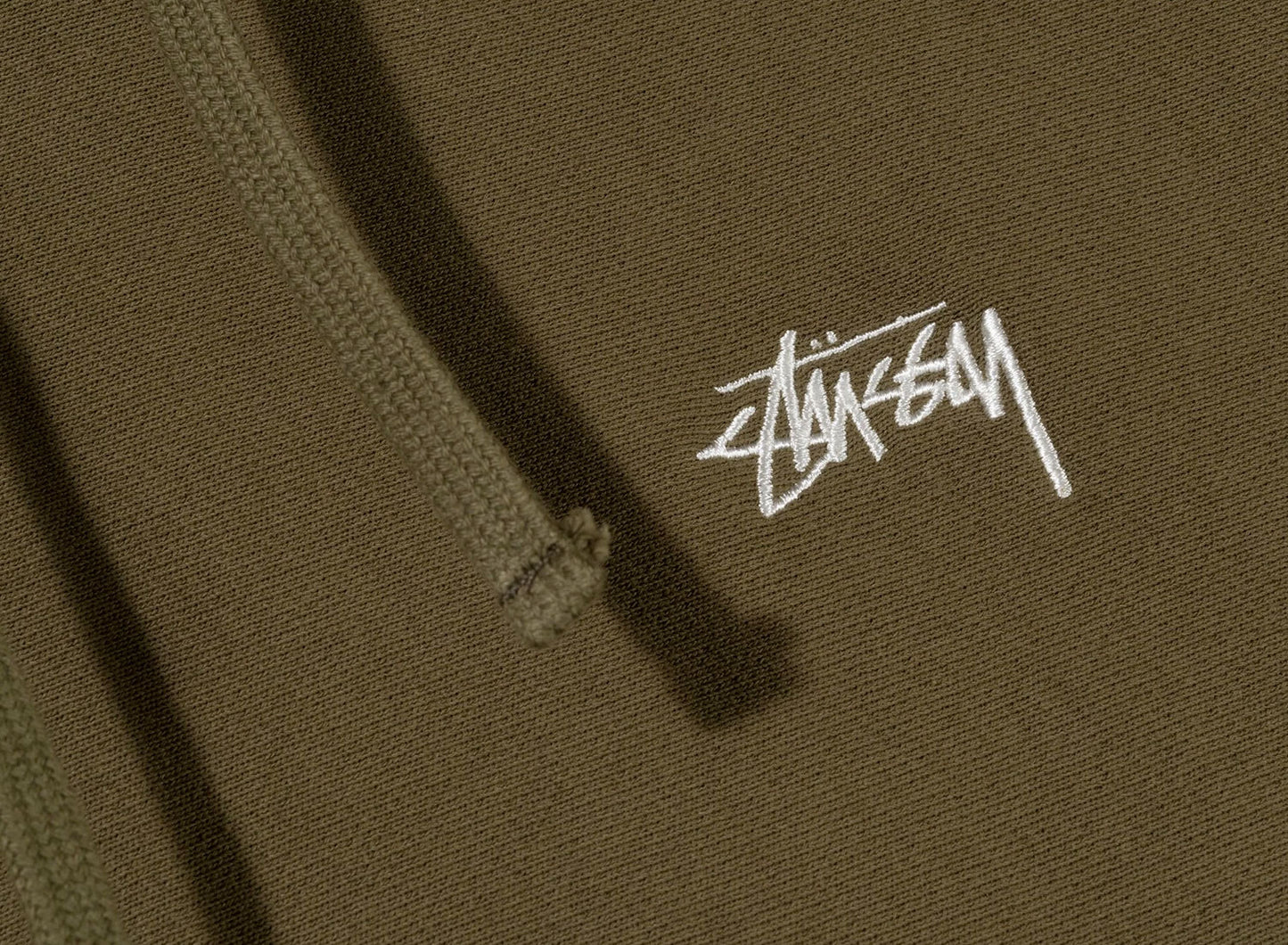 Stussy Stock Logo Hoodie - Olive