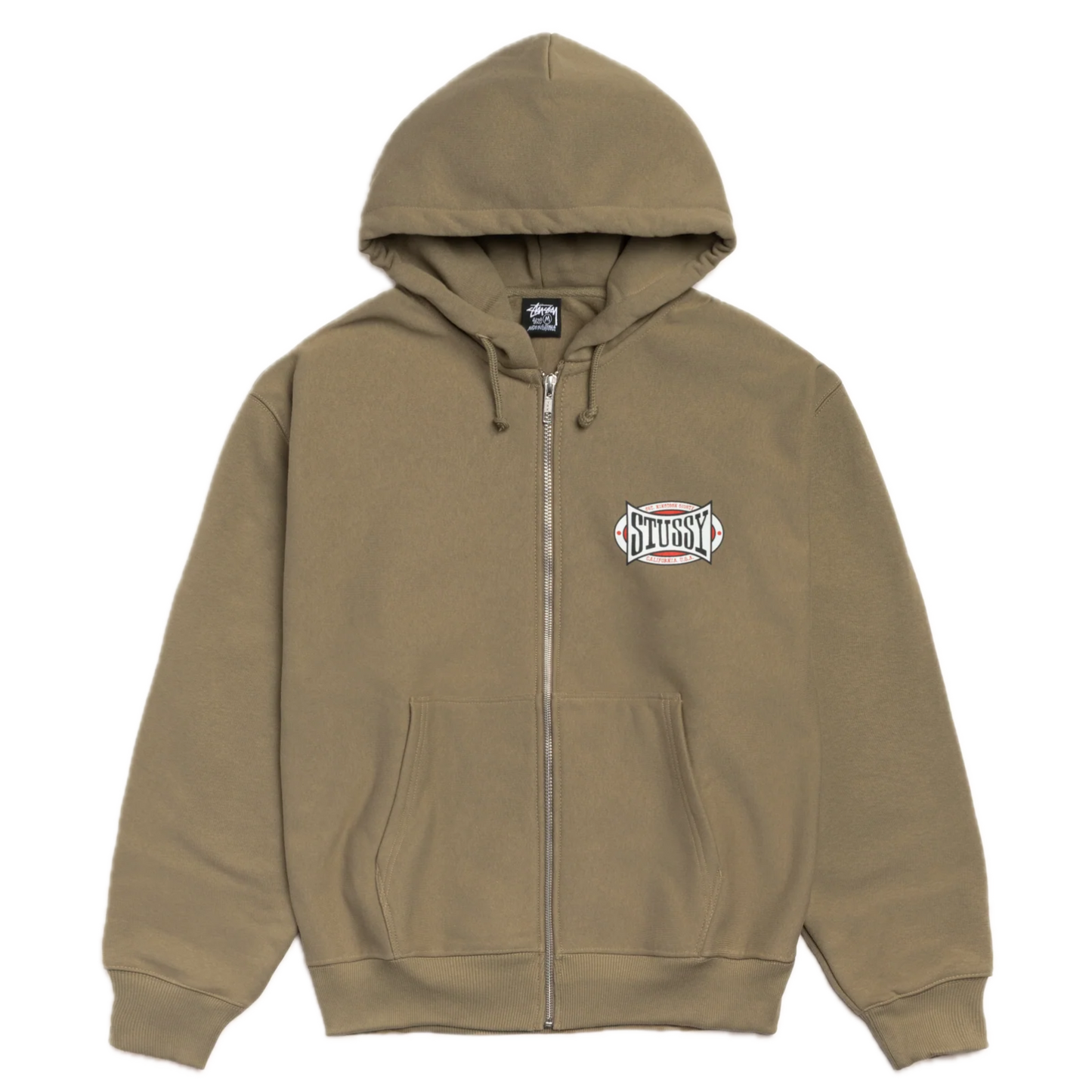 Stussy Champion Oval Zip Hood - Army