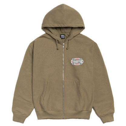 Stussy Champion Oval Zip Hood - Army