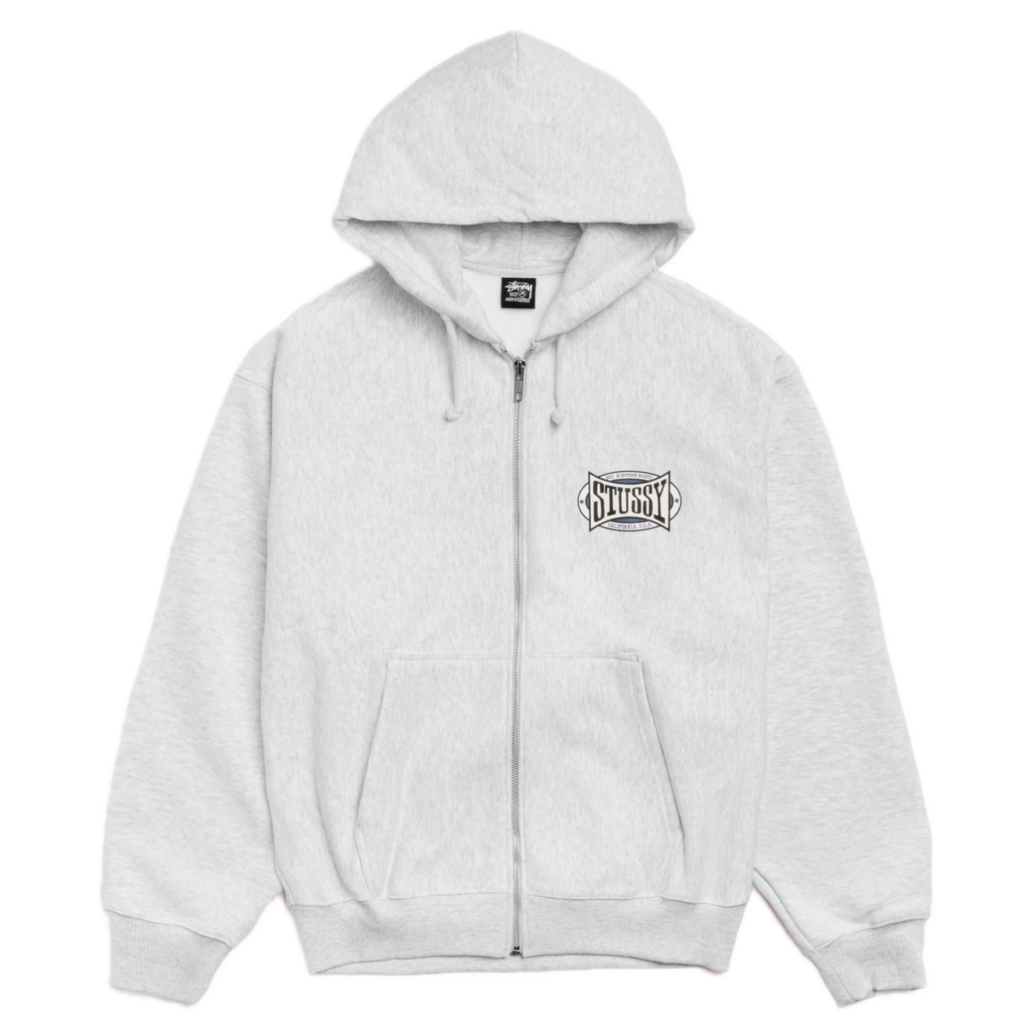 Stussy Champion Oval Zip Hood - Ash