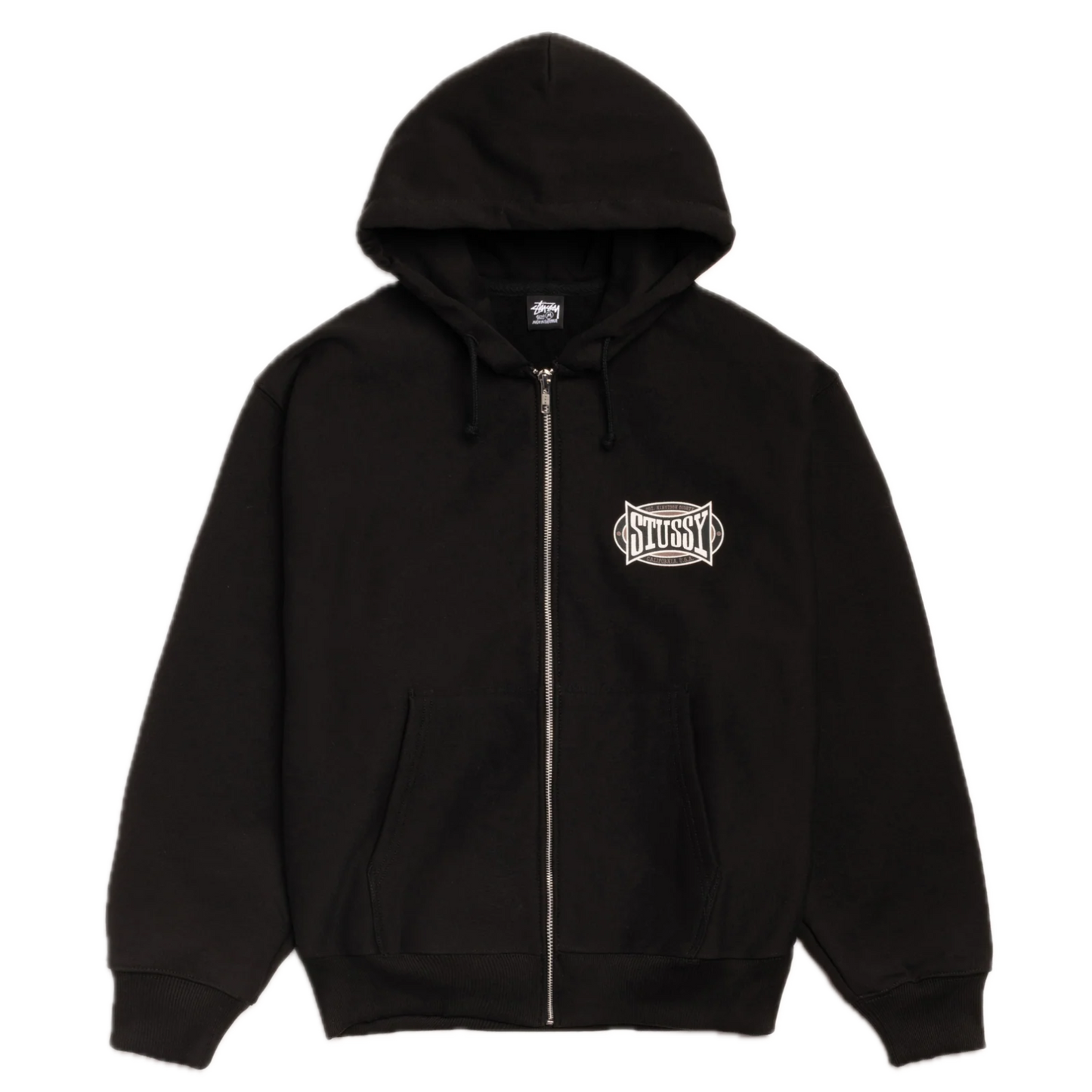 Stussy Champion Oval Zip Hood - Black