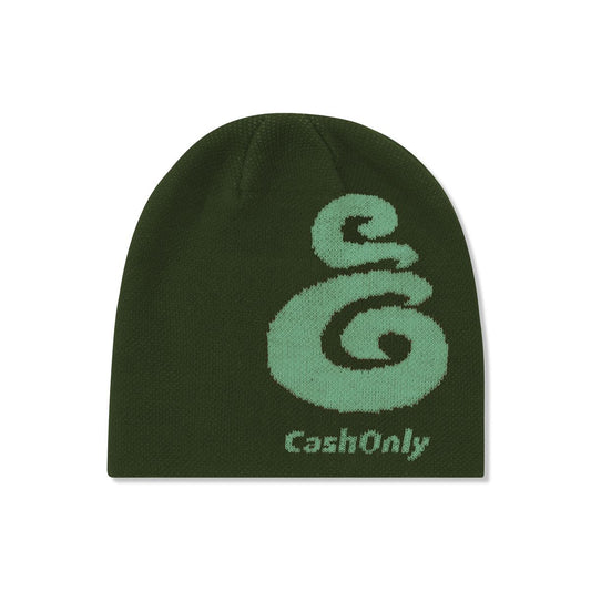 Cash Only Symbol Skully Beanie - Army