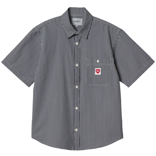 Carhartt WIP Terrell Short Sleeve Shirt - Dark Navy/Wax