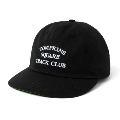 Quartersnacks Track Club Cap - Black Ripstop Cotton