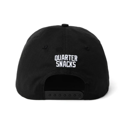 Quartersnacks Track Club Cap - Black Ripstop Cotton