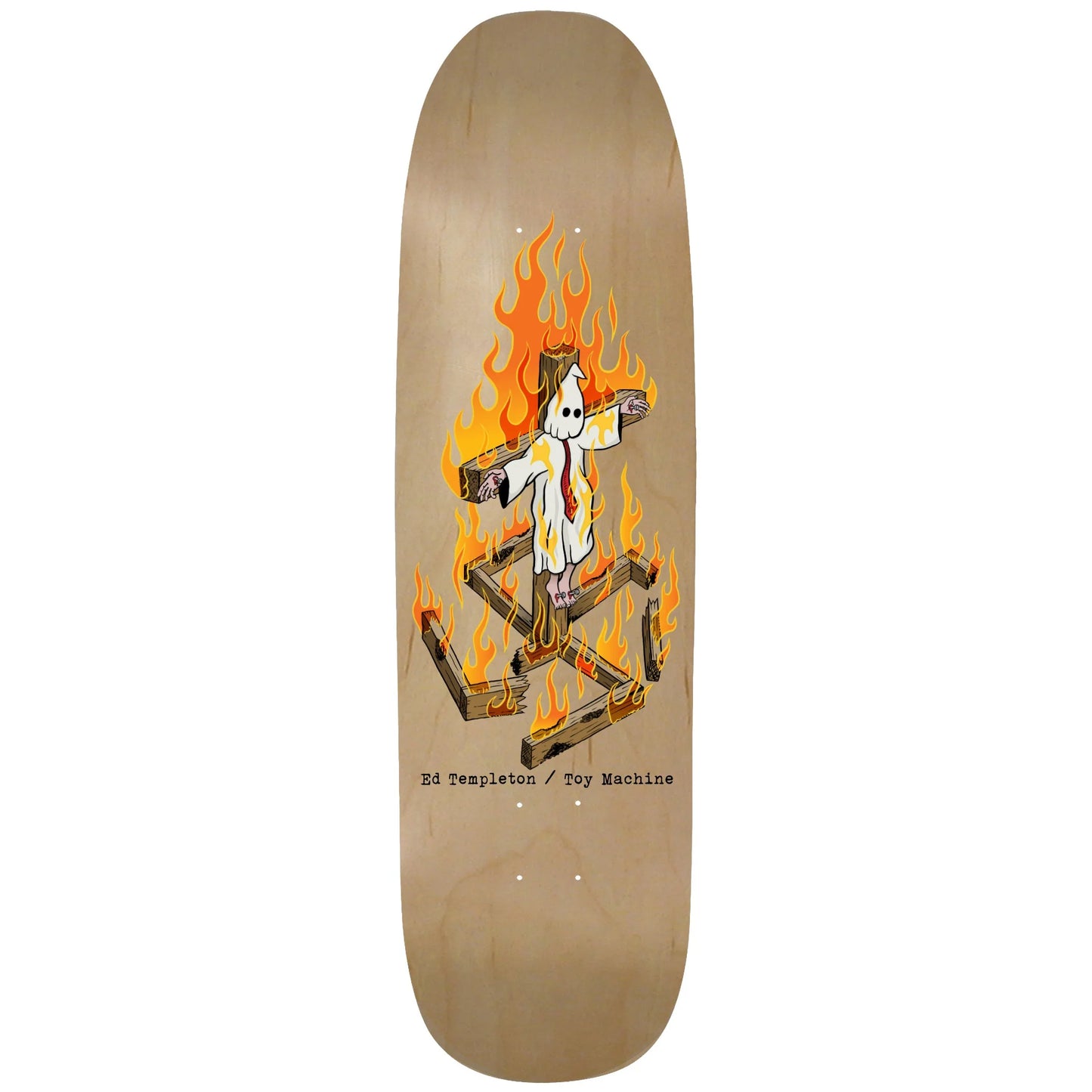 Toy Machine Templeton Charred Cross Shaped Deck - 9.0