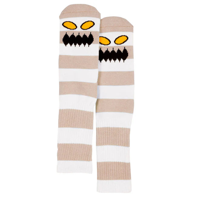 Toy Machine Monster Big Stripe Socks - Tan