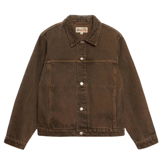 Stussy Trucker Denim Jacket - Mushroom