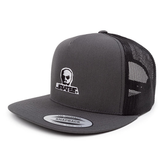 Skull Skates Logo Embroidered Logo Mesh Snapback - Black/Silver