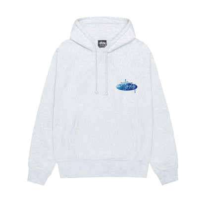 Stussy Wave Oval Hoodie - Ash Heather