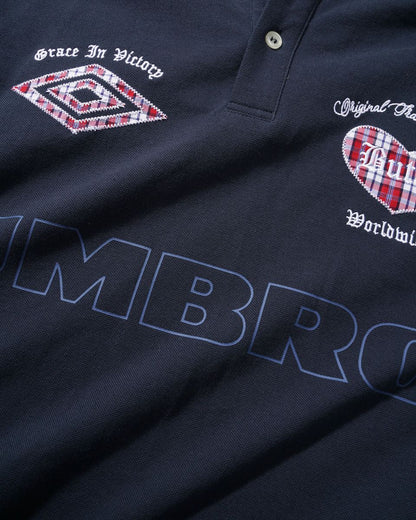 Butter Goods x Umbro Victory Polo - Navy / Slate